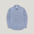 WRINKLE FREE BTD SHIRT - DARK BLUE STRIPE (Slim Fit)