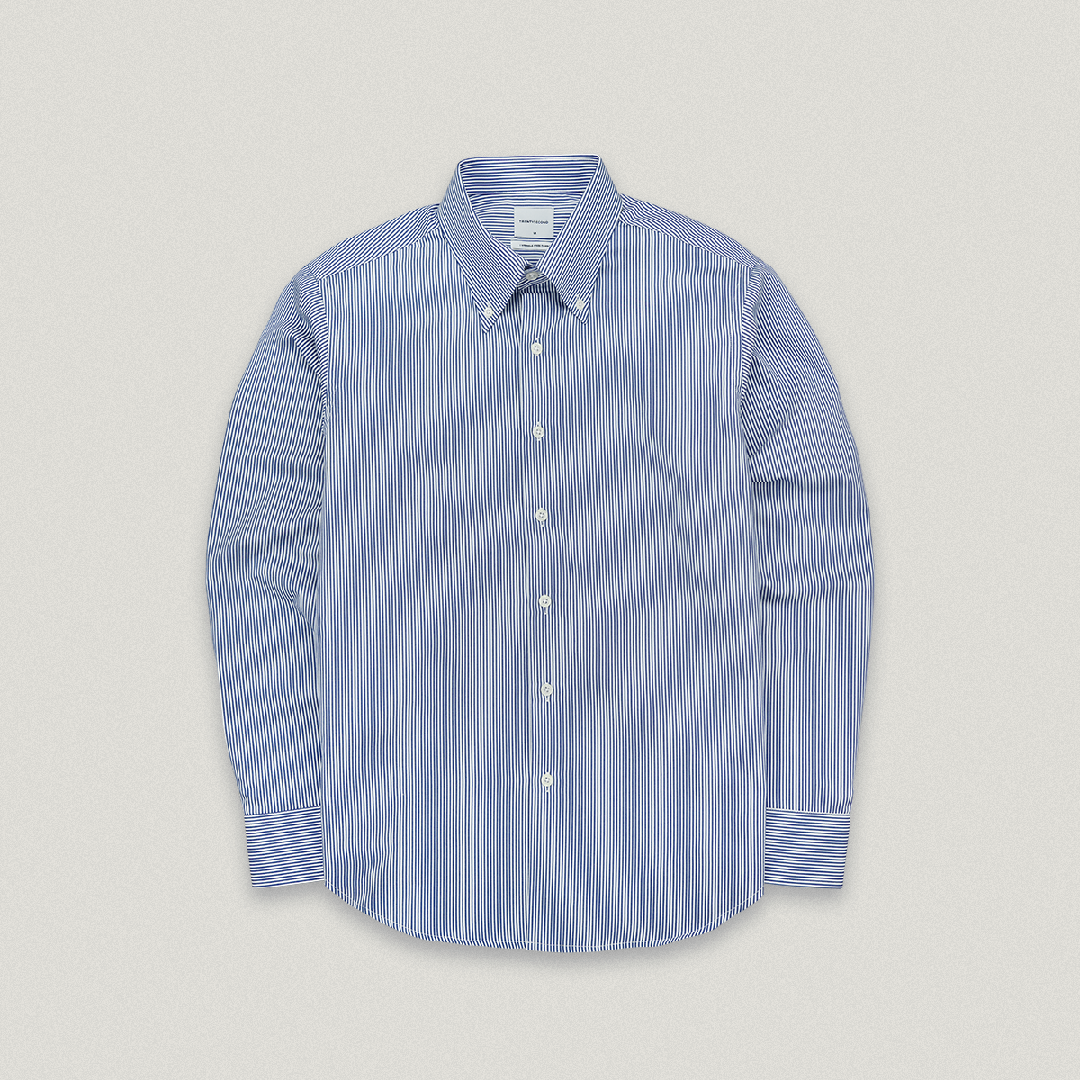 WRINKLE FREE BTD SHIRT - DARK BLUE STRIPE (Slim Fit)