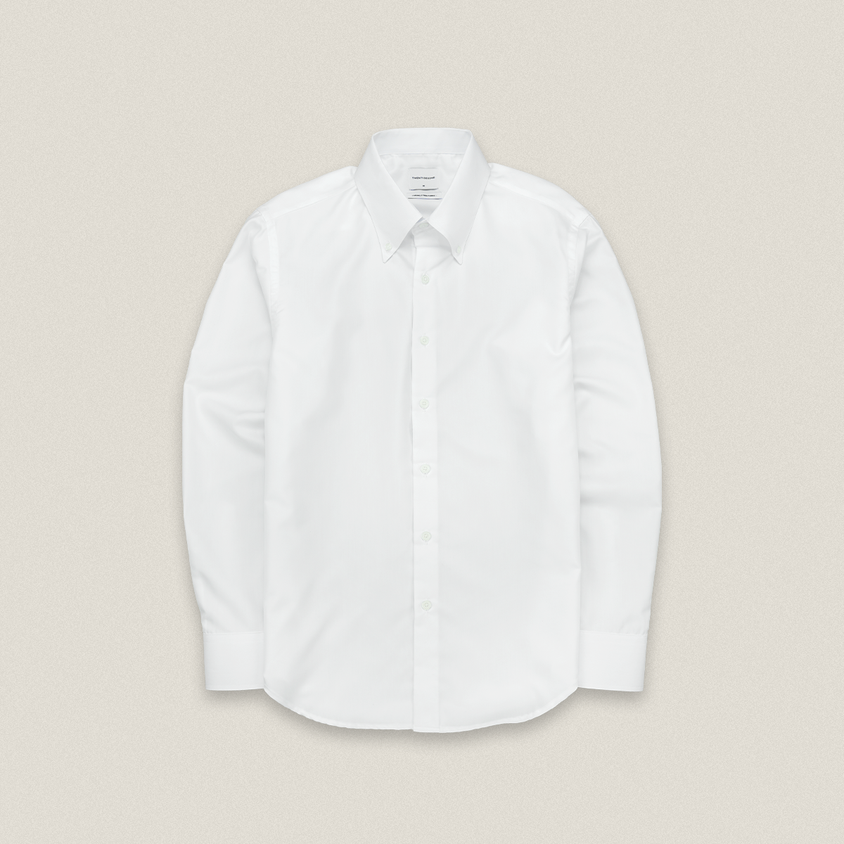 WRINKLE FREE BTD SHIRT - WHITE (Slim Fit)