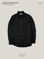WRINKLE FREE BTD SHIRT - BLACK (Slim Fit)