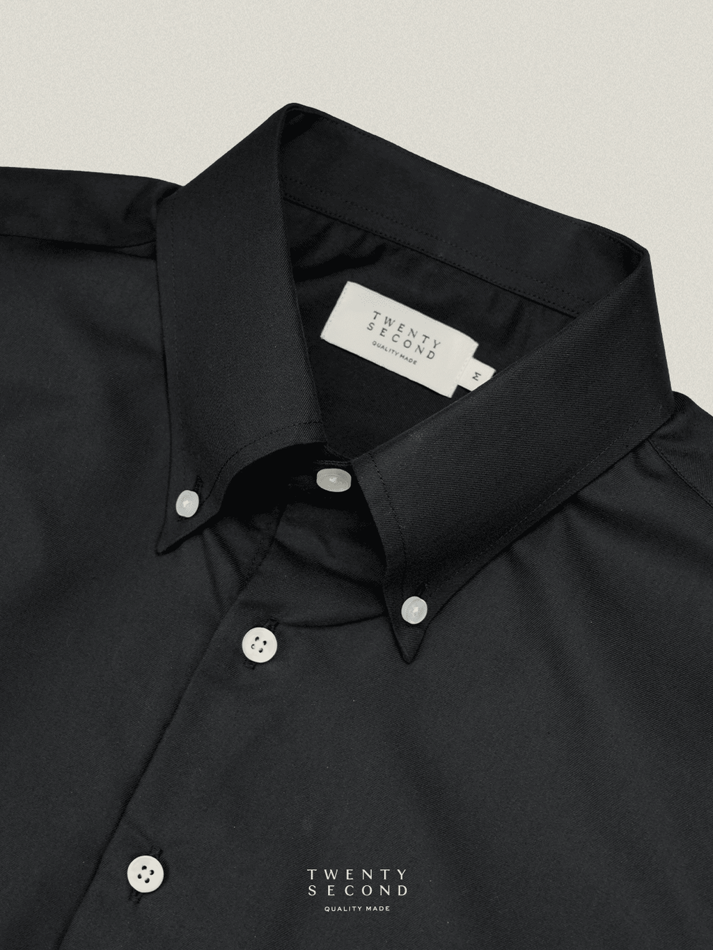 WRINKLE FREE BTD SHIRT - BLACK (Slim Fit)
