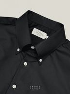 WRINKLE FREE BTD SHIRT - BLACK (Slim Fit)