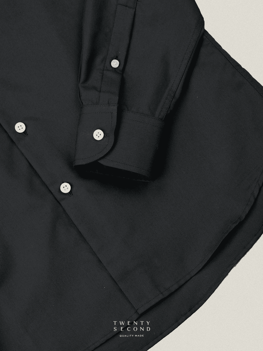 WRINKLE FREE BTD SHIRT - BLACK (Slim Fit)