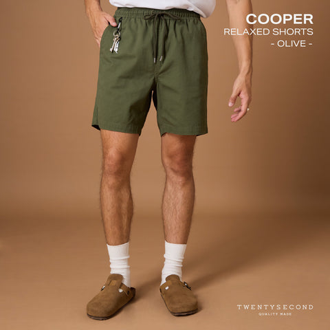 COOPER RELAXED SHORTS - OLIVE (Extra Shorts)