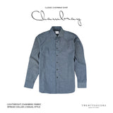 CLASSIC CHAMBRAY SHIRT - NAVY BLUE