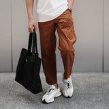 LUKAS NYLON EASY PANTS - BRICK