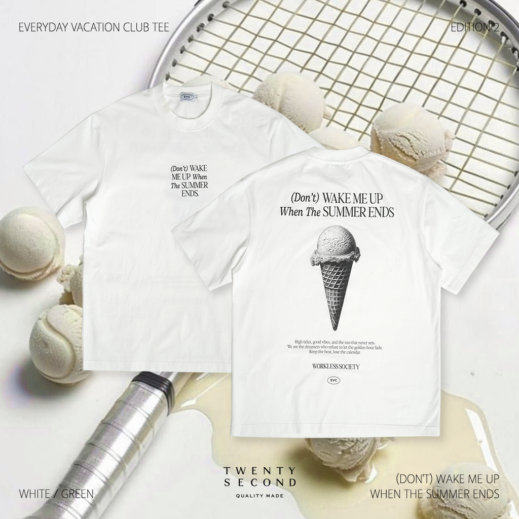 EVC SUMMER ENDS TEE - WHITE