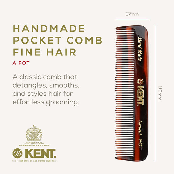 BROSH KENT - HANDMADE POCKT COMB FINE HAIR