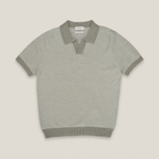 THEO KNIT POLO - GREY