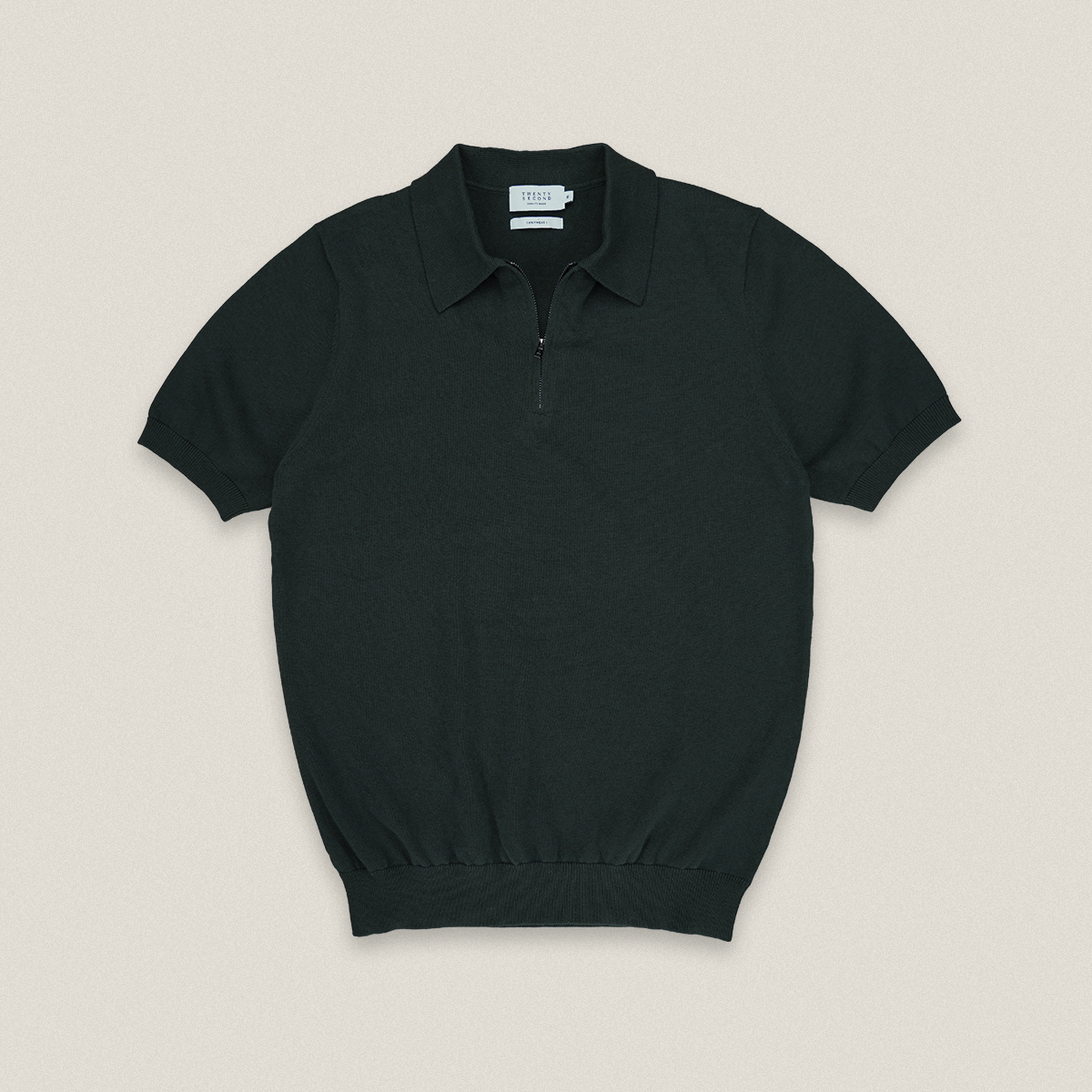 MASON ZIP KNIT POLO - GREEN