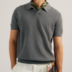 LUCCA KNIT POLO - GREY
