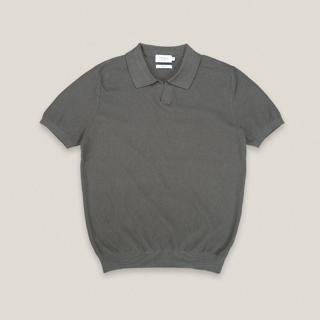 LUCCA KNIT POLO - GREY