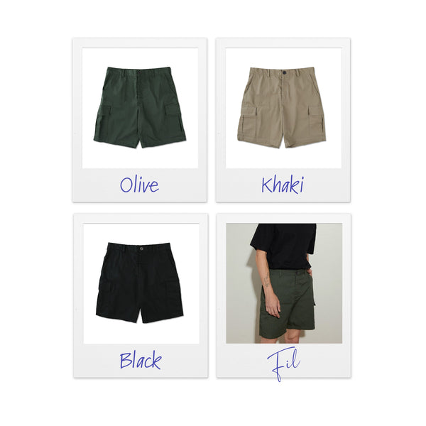 FIL RIPSTOP CARGO SHORTS - BLACK (Regular shorts)