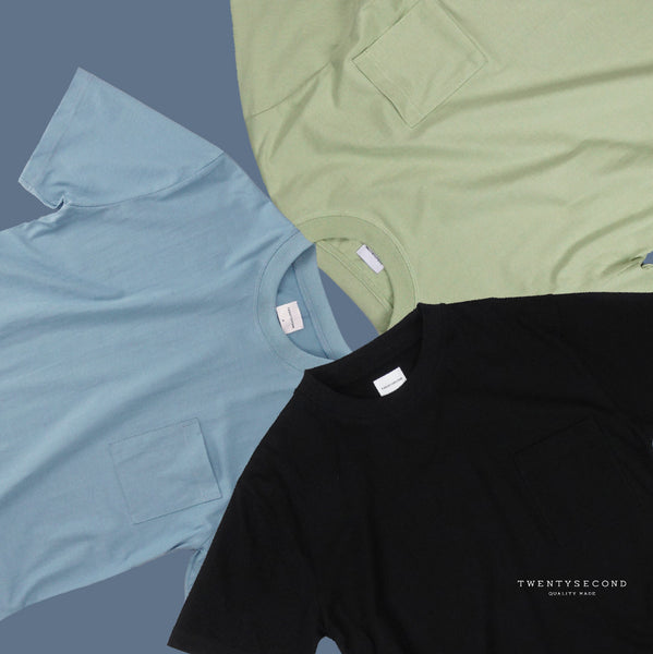 BROOK POCKET TEE - SKY BLUE (Relaxed fit)