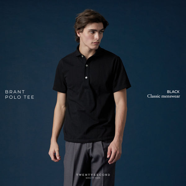 BRANT SHORT SLEEVE POLO TEE - BLACK