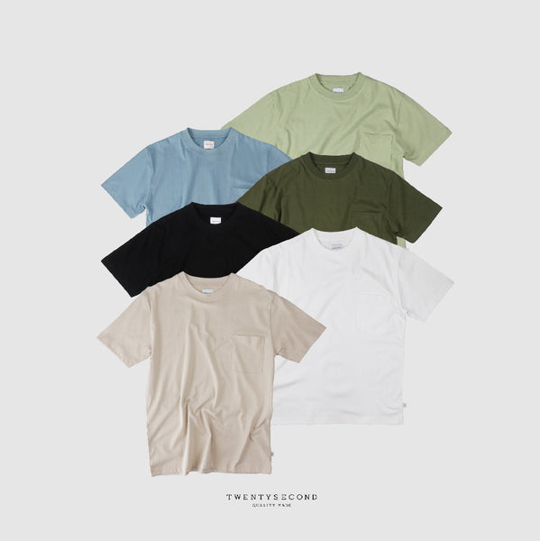 BROOK POCKET TEE - WHITE (Relaxed fit)