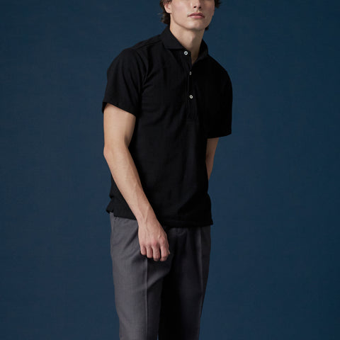 BRANT SHORT SLEEVE POLO TEE - BLACK