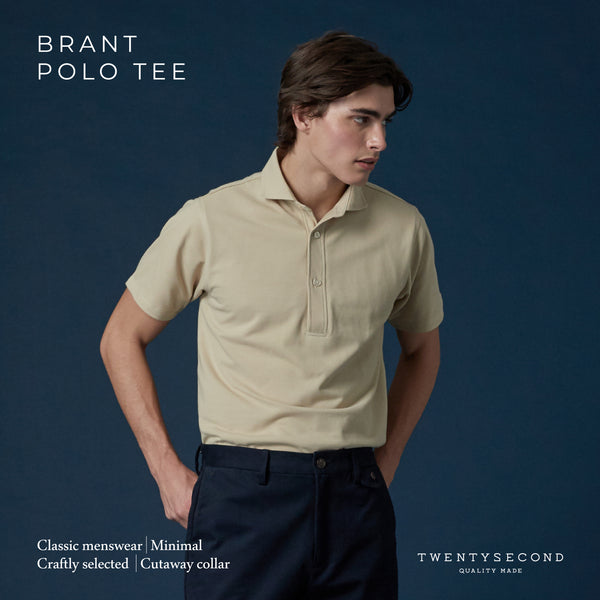 BRANT SHORT SLEEVE POLO TEE - KHAKI