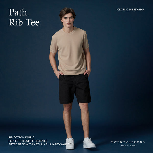 PATH RIB TEE - KHAKI