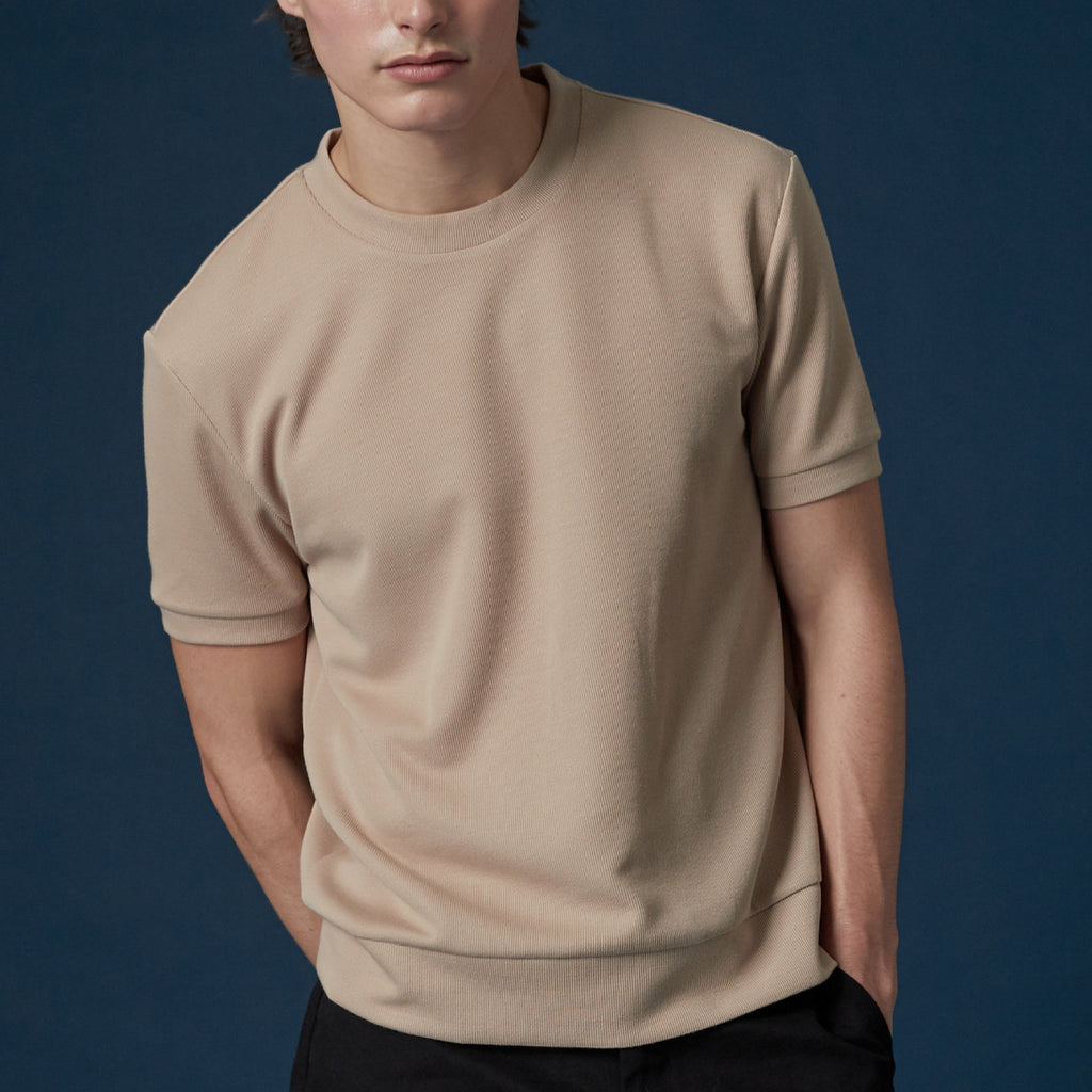 PATH RIB TEE - KHAKI