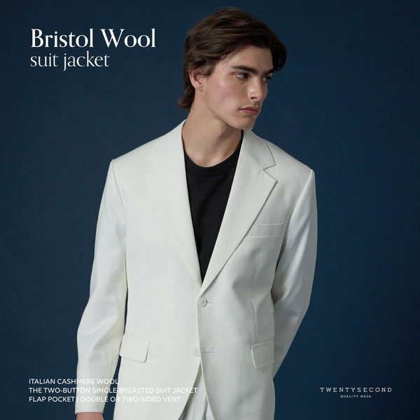 BRISTOL WOOL TROUSERS - WHITE