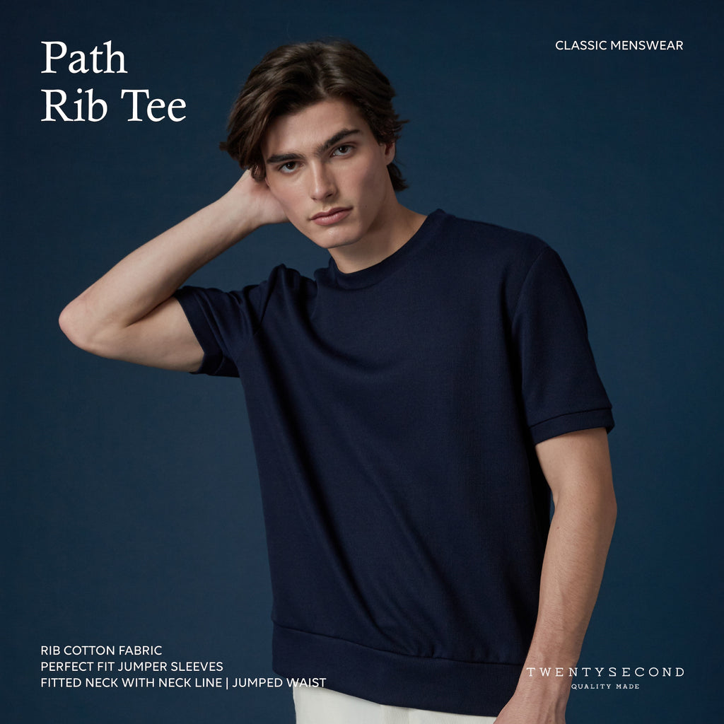 PATH RIB TEE - NAVY