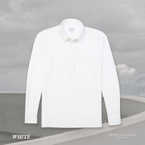 DOVER POPOVER POLO TEE - WHITE