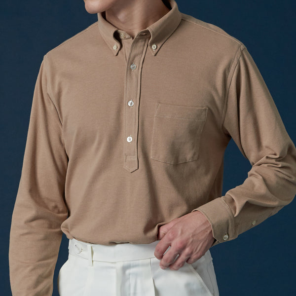 DOVER POPOVER POLO TEE - KHAKI