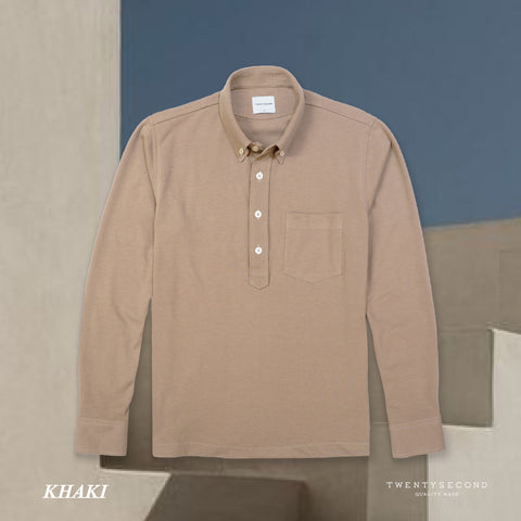 DOVER POPOVER POLO TEE - KHAKI