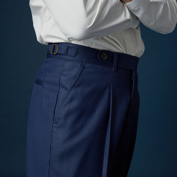 BRISTOL WOOL TROUSERS - NAVY