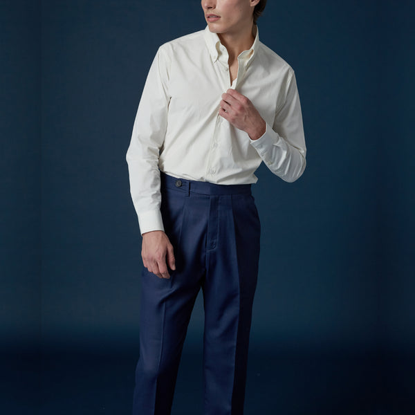 BRISTOL WOOL TROUSERS - NAVY