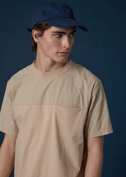 NYLON UTILITY TEE - KHAKI (Relaxed fit)