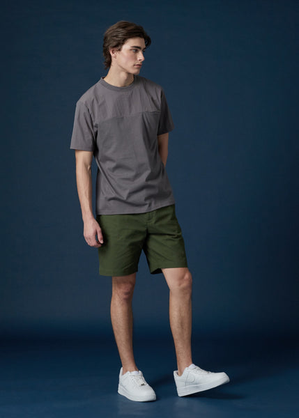 NYLON UTILITY TEE - GREY (Relaxed fit)