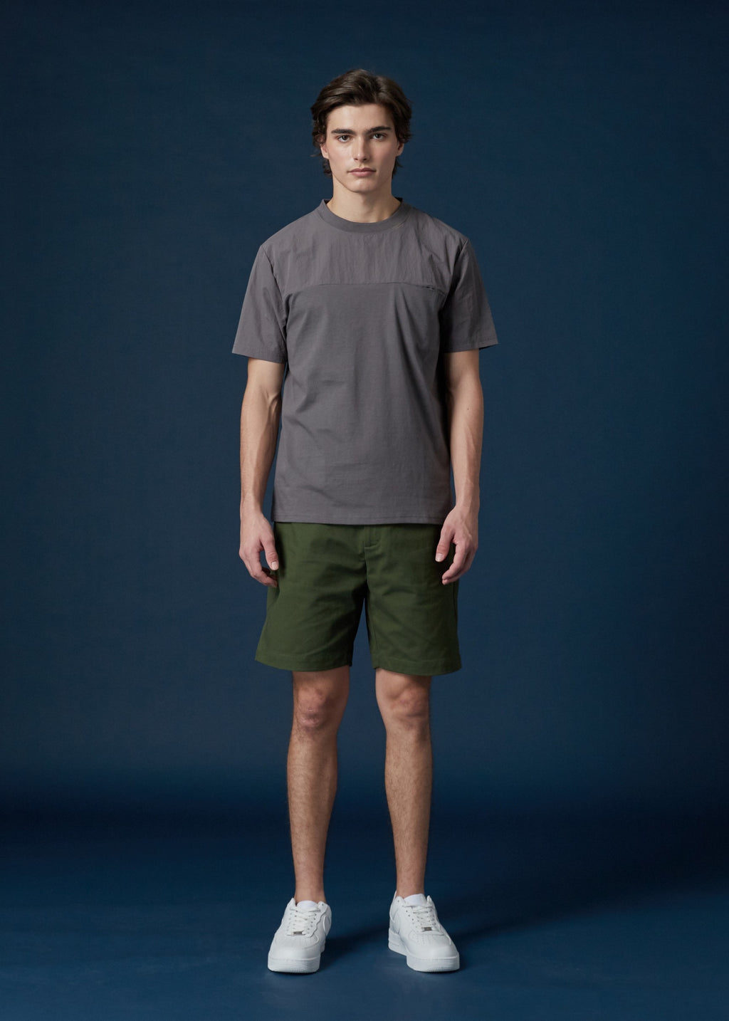 NYLON UTILITY TEE - GREY (Relaxed fit)