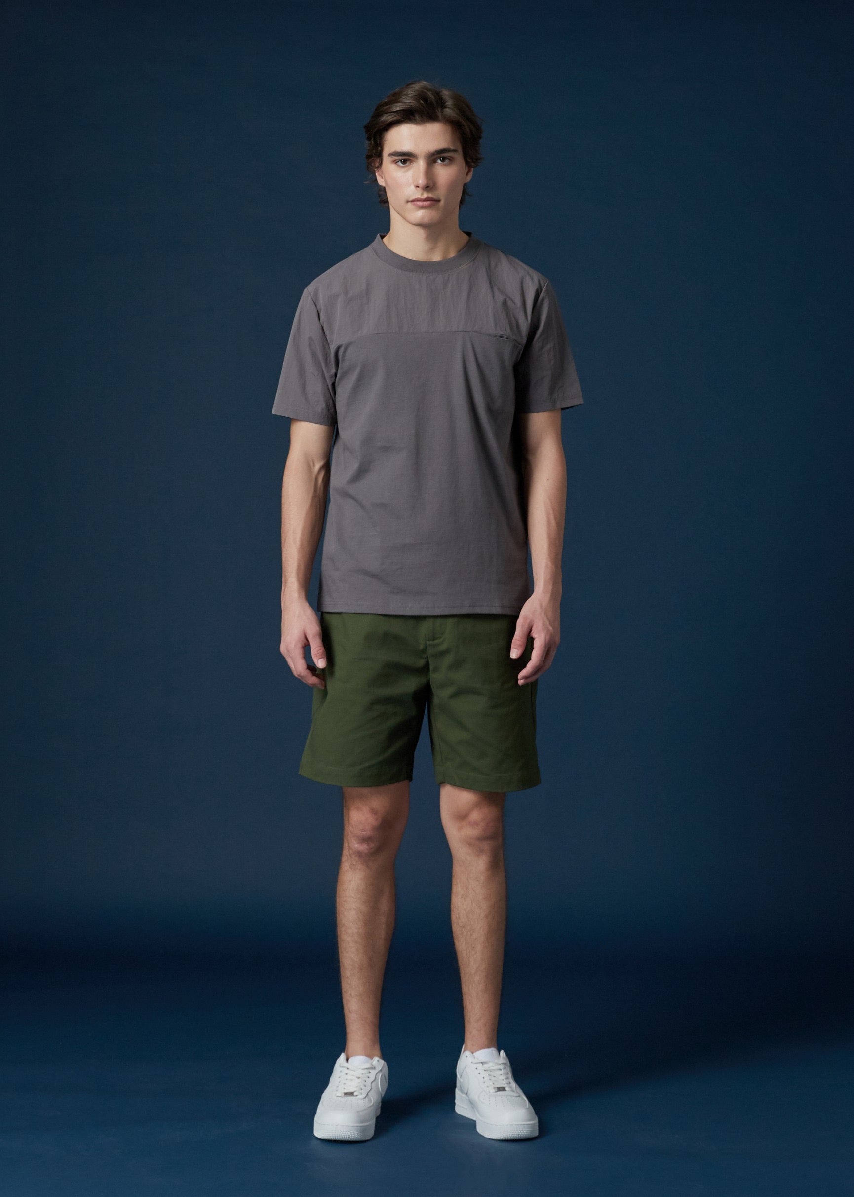NYLON UTILITY TEE - GREY (Relaxed fit)