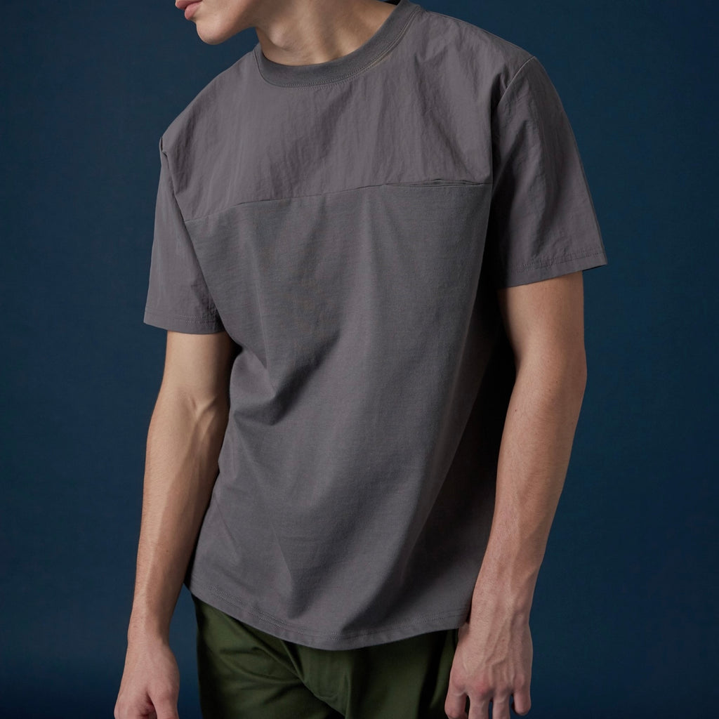 NYLON UTILITY TEE - GREY (Relaxed fit)