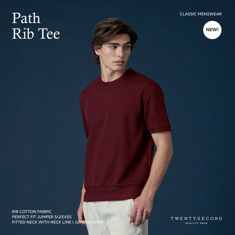 PATH RIB TEE - WHITE