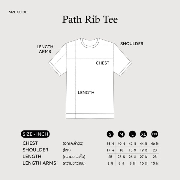 PATH RIB TEE - BLACK