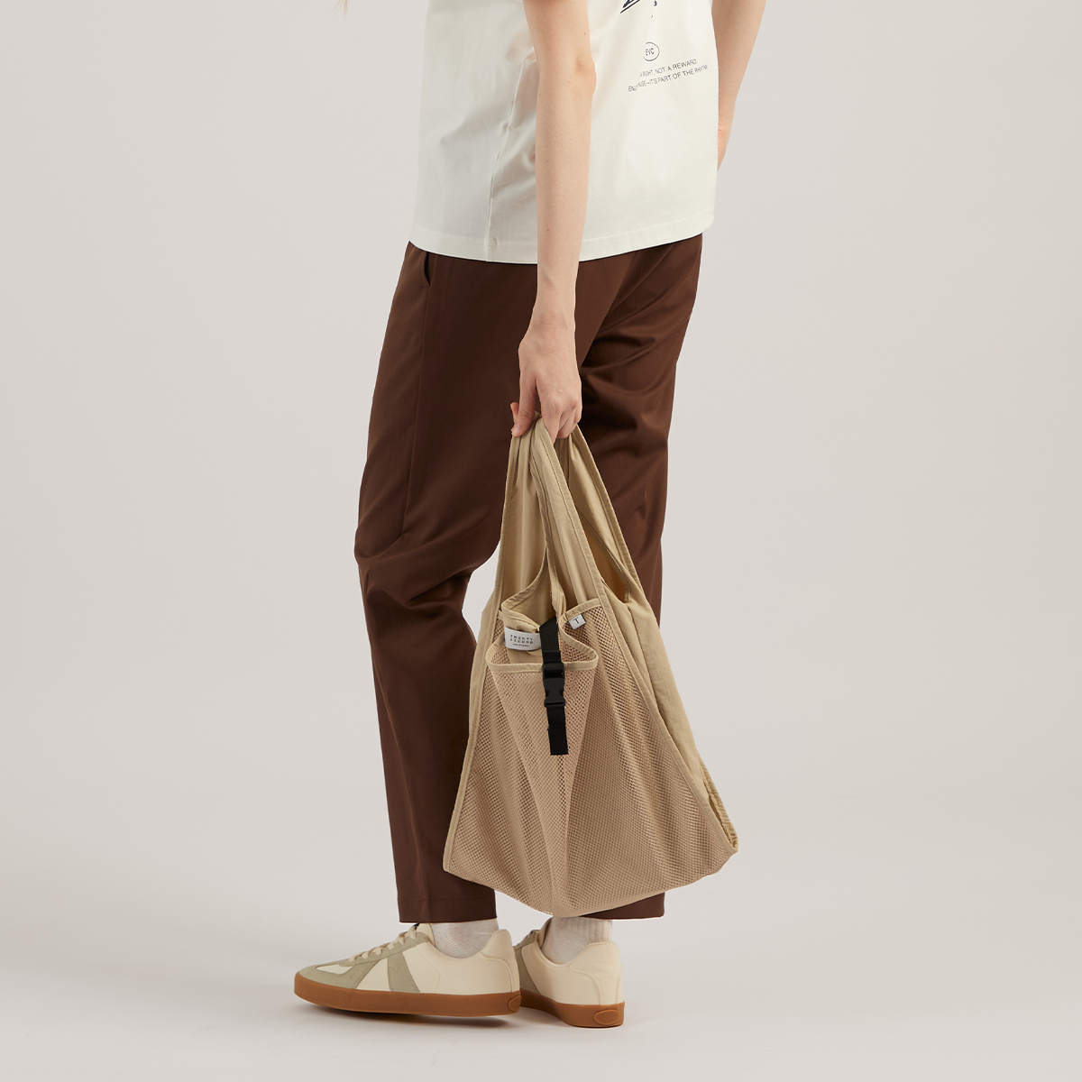 NYLON GROCERY BAG - KHAKI