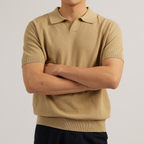LUCCA KNIT POLO - KHAKI