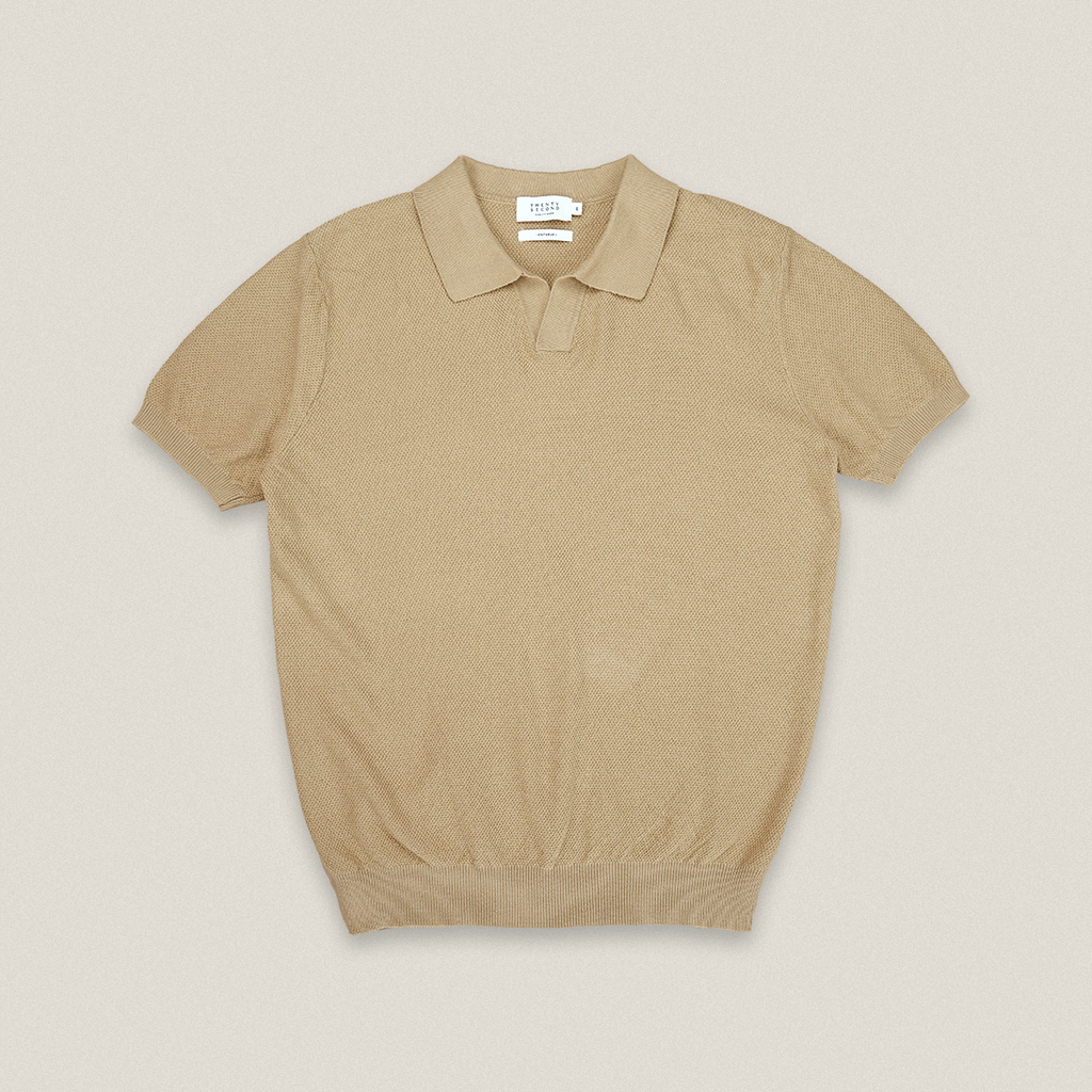 LUCCA KNIT POLO - KHAKI