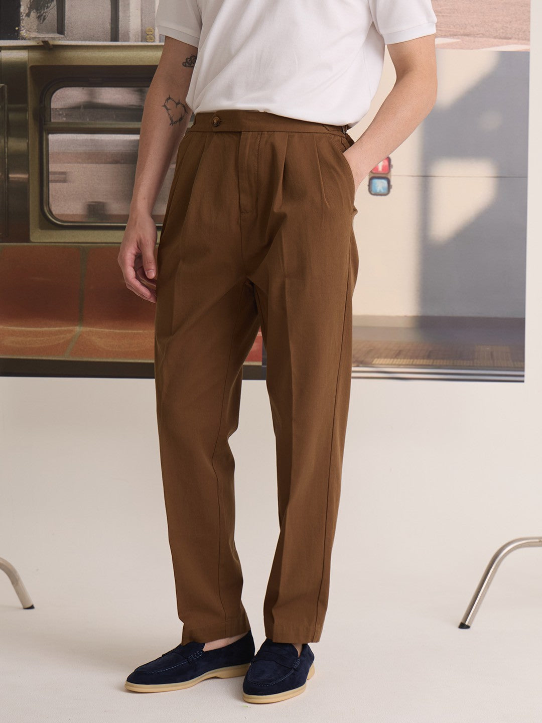 FRED CHINO PANTS - BROWN