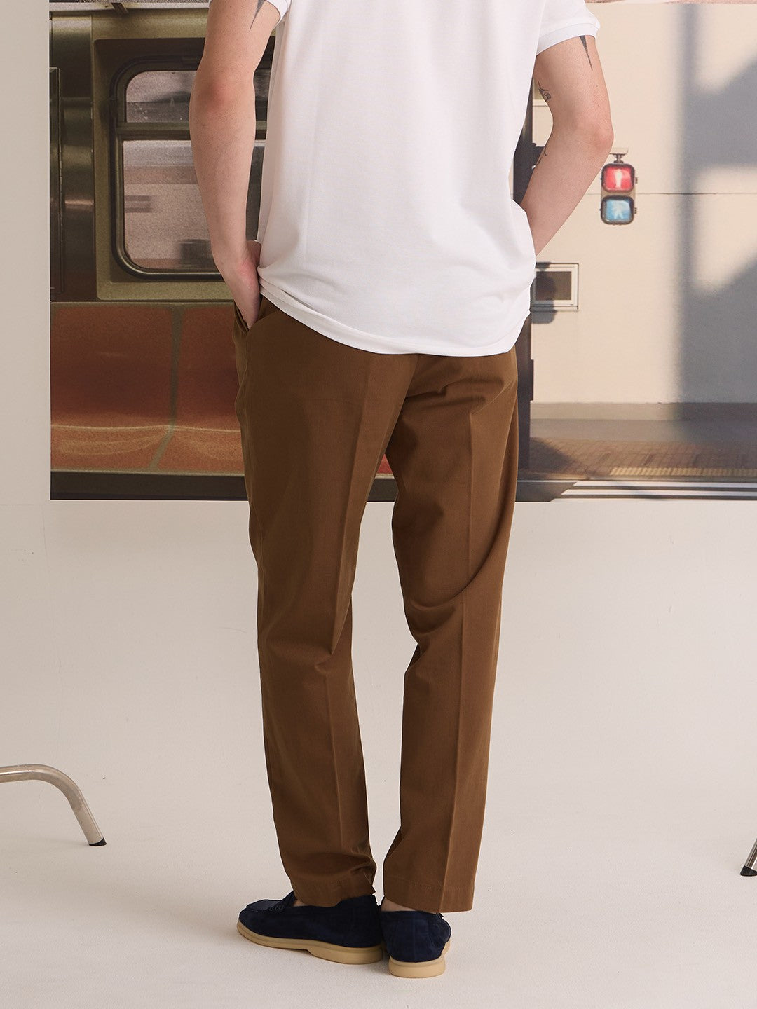 FRED CHINO PANTS - BROWN
