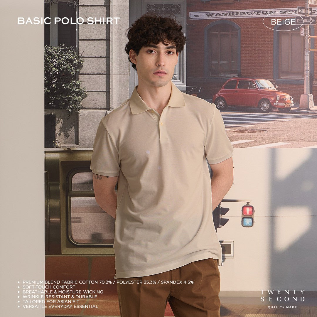 BASIC POLO - BEIGE