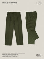 FRED CHINO PANTS - OLIVE