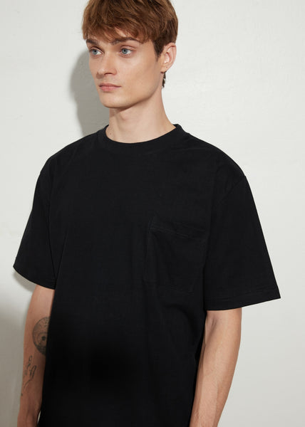 BROOK POCKET TEE - BLACK (Relaxed fit)