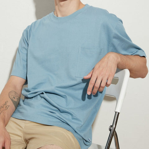 BROOK POCKET TEE - SKY BLUE (Relaxed fit)