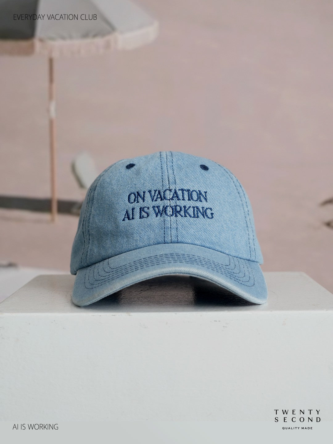 EVC AI DENIM CAP - BLUE