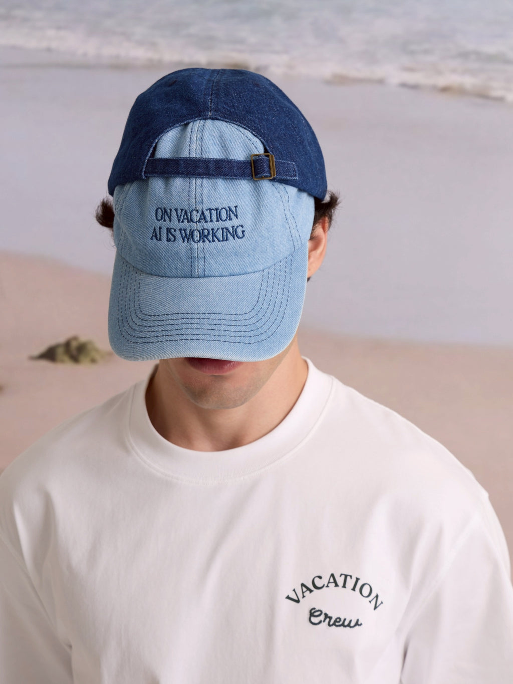 EVC AI DENIM CAP - BLUE