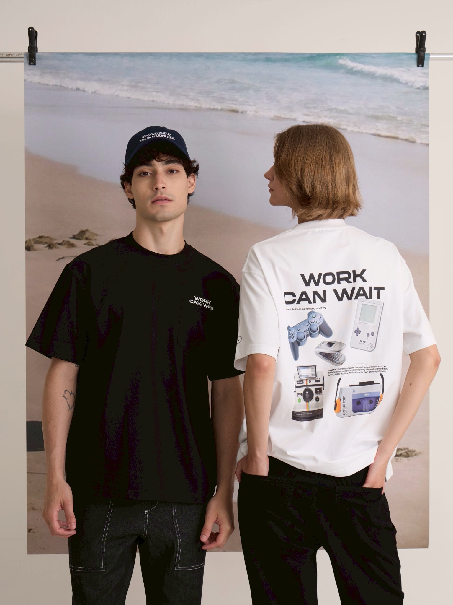 EVC WORK CAN WAIT TEE - BLACK